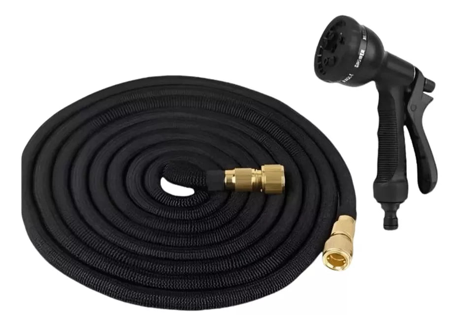 Manguera Lavado Rápido Coche Expandible Flexible Elástico Riego Jardín Jardinería 37 metros